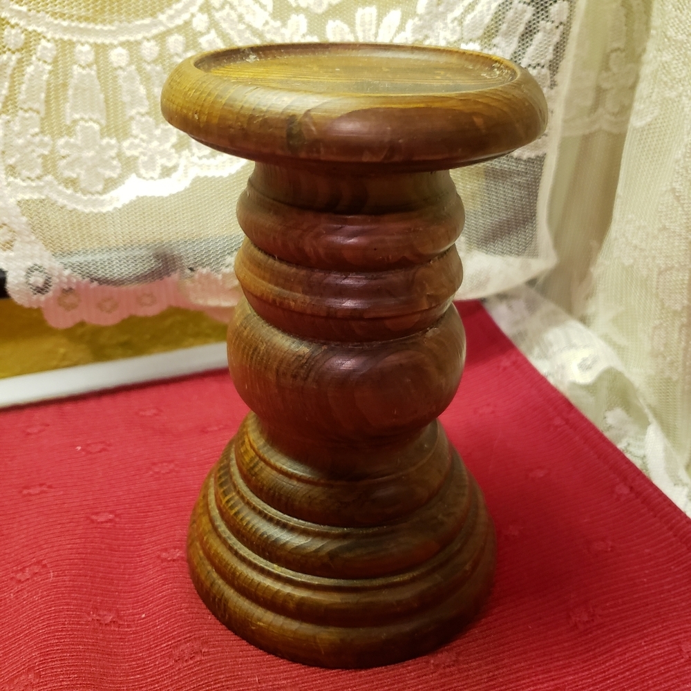 NWT Vtg Candle & Wooden Pedestal/Holder Lewis & Clark - Picture 11 of 14